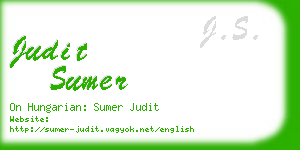 judit sumer business card